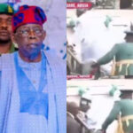 Viral Moment: President Bola Tinubu Falls and Hits Head on Parade Vehicle Floor