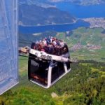 The cable car to Mount Pilatus in the canton of Lucerne is the steepest in the world