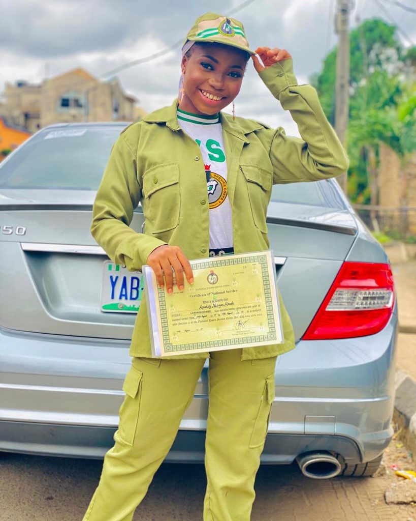 Popular Instagram Comedian Taaooma Completes Her NYSC (Photos)